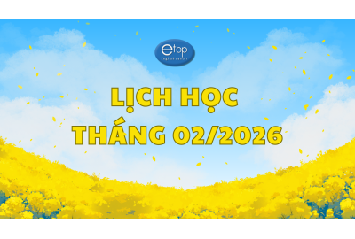 LỊCH HỌC THÁNG 02/2026